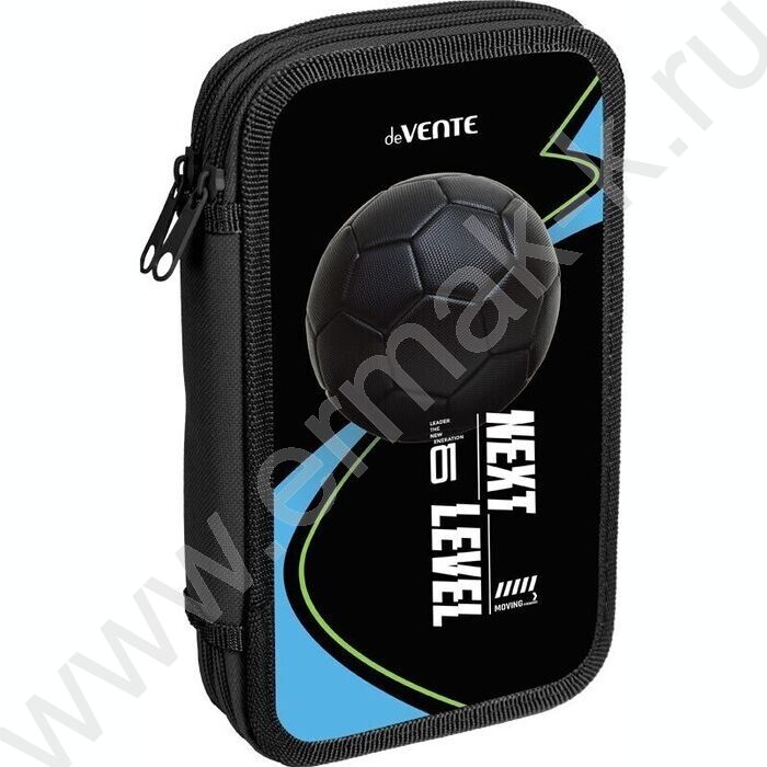 Пенал б/наполн. 2молнии  205x108мм "Next Level Football", картон с конгрев. тиснением NEW | Фото 1