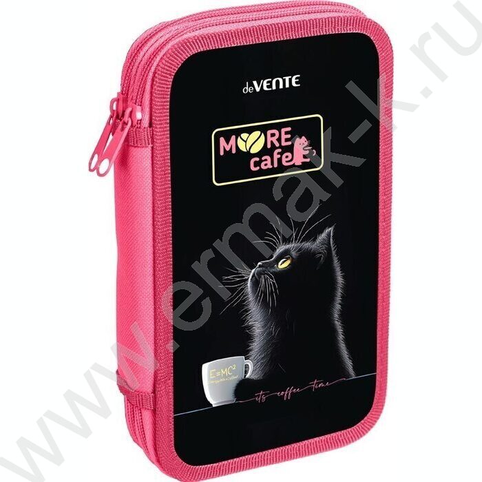 Пенал б/наполн. 2молнии  205x108мм "MooreCafe", картон с покрытием из фольги с конгрев. тиснение NEW | Фото 1