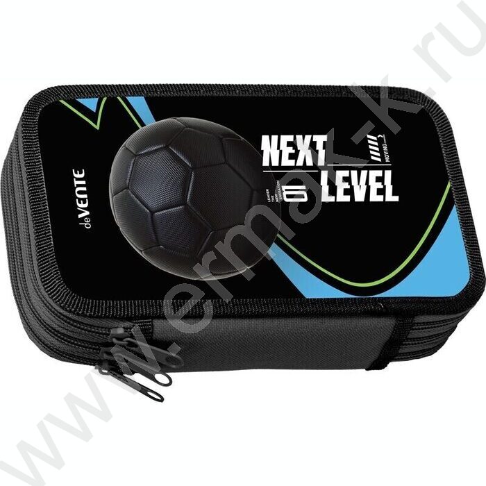 Пенал б/наполн. 3молнии 205x108мм "Next Level Football", картон с конгрев. тиснением NEW | Фото 1