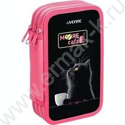 Пенал б/наполн. 3молнии 205x108мм "MooreCafe", картон с покрытием из фольги с конгрев. тиснением NEW | Фото 1