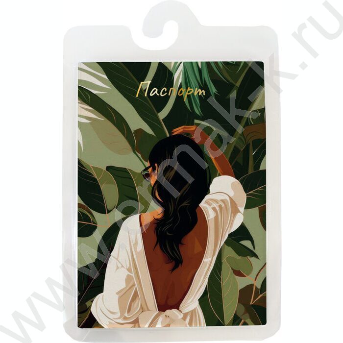 Обложка д/паспорта ПВХ "Девушка в тропиках" | Фото 1