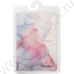 Обложка д/паспорта ПВХ "Marble pastel" NEW | Фото 1