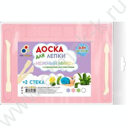 Доска д/лепки А4 /цветная, 2 стека+отделения для пластилина в пакете NEW | Фото 1