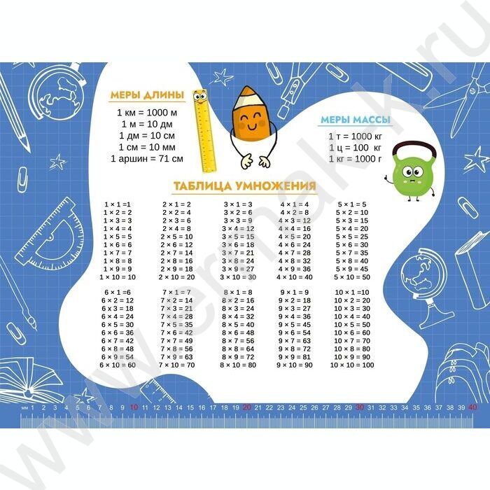 Накладка на стол 330*230мм Умножайка | Фото 1