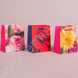 Пакет подарочный бумажный 12*15см Женский микс NEW | Фото 2