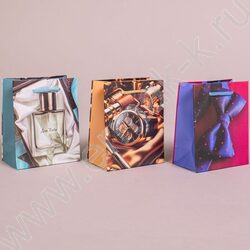 Пакет подарочный бумажный 12*15см Мужской микс NEW | Фото 2