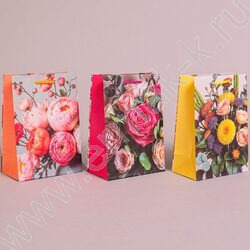 Пакет подарочный бумажный 14*20см Женский микс NEW | Фото 2