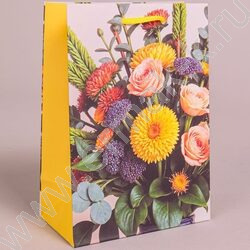 Пакет подарочный бумажный 14*20см Женский микс NEW | Фото 3