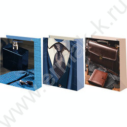 Пакет подарочный бумажный 14*20см Мужской микс NEW | Фото 1