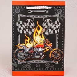 Пакет подарочный бумажный 14*20см Мужской микс NEW | Фото 5