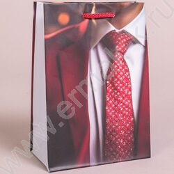 Пакет подарочный бумажный 14*20см Мужской микс NEW | Фото 3