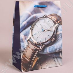 Пакет подарочный бумажный 14*20см Мужской микс NEW | Фото 4