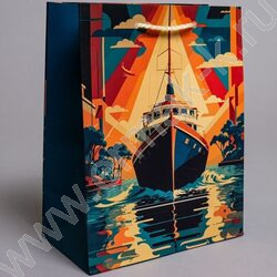 Пакет подарочный бумажный 18*23см Мужской микс NEW | Фото 5