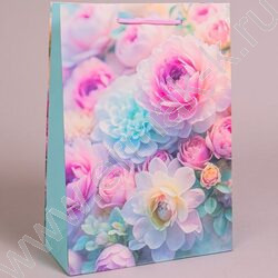 Пакет подарочный бумажный 22*31см Женский микс NEW | Фото 3