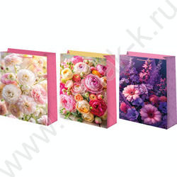 Пакет подарочный бумажный 22*31см Женский микс NEW | Фото 1