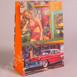 Пакет подарочный бумажный 22*31см Мужской микс NEW | Фото 5