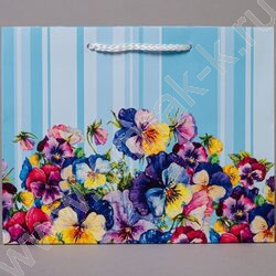 Пакет подарочный бумажный 23*18см Женский микс NEW | Фото 4