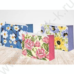 Пакет подарочный бумажный 23*18см Женский микс NEW | Фото 1