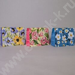 Пакет подарочный бумажный 23*18см Женский микс NEW | Фото 2