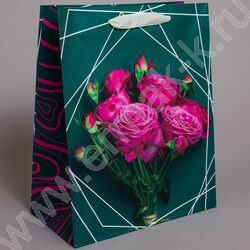 Пакет подарочный бумажный 26*32см Женский микс NEW | Фото 6