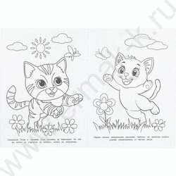Раскраска А4 Друзья озорного котёнка NEW | Фото 5