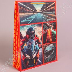 Пакет подарочный бумажный 33*45см Мужской микс NEW | Фото 5