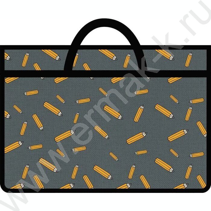 Папка А3 пластик молния сверху с ручками Карандаши | Фото 1