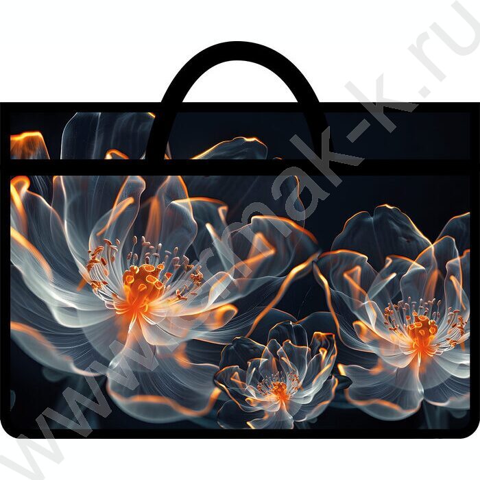 Папка А3 пластик молния сверху с ручками Нежный букет | Фото 1