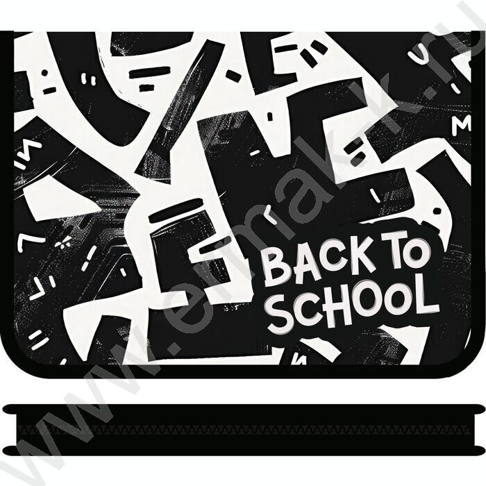 Папка д/тетрадей А4 пластик молния вокруг Back to school | Фото 1