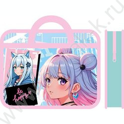 Папка д/тетрадей А4 пластик с ручками Дейзи NEW | Фото 1