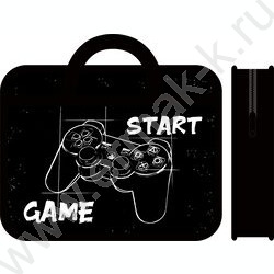 Папка д/тетрадей А4 пластик с ручками, широкая Start game | Фото 1