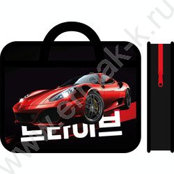 Папка д/тетрадей А4 пластик с ручками, широкая Драйв авто NEW | Фото 1