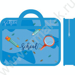 Папка д/тетрадей А4 пластик с ручками, широкая Школа NEW | Фото 1