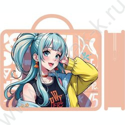 Папка д/тетрадей А4 пластик с ручками Аниме модница NEW | Фото 1