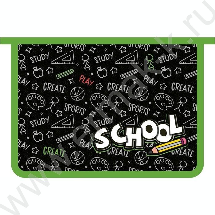 Папка д/тетрадей А4 пластик молния сверху School | Фото 1