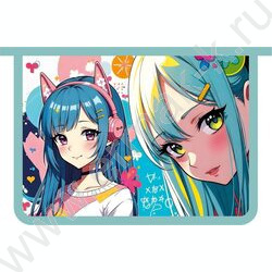 Папка д/тетрадей А4 пластик молния сверху Милые подружки NEW | Фото 1