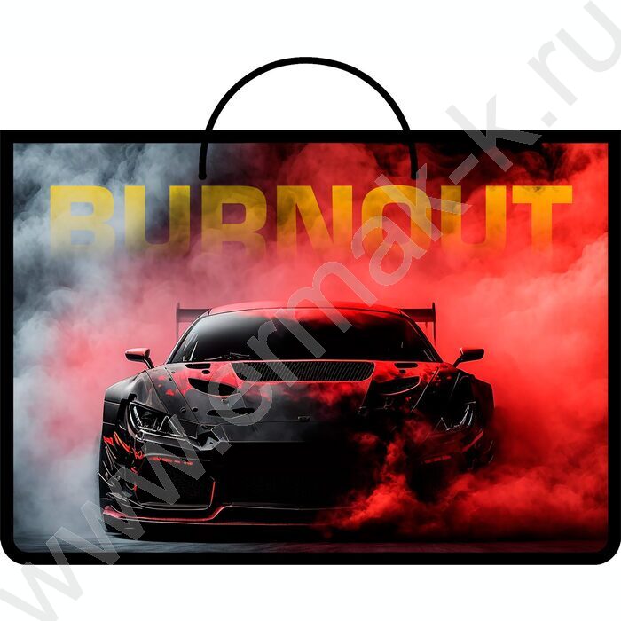 Папка д/тетрадей А4 пластик ручка-шнурок Burnout NEW | Фото 1