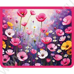 Папка д/тетрадей А5 фольгированный картон молния сверху Цветы NEW | Фото 1