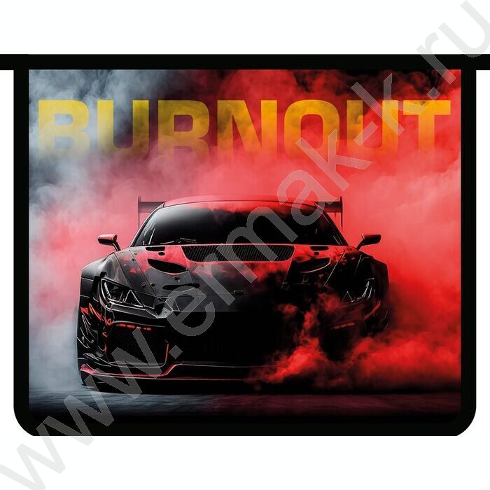 Папка д/тетрадей А5 пластик молния сверху Burnout | Фото 1