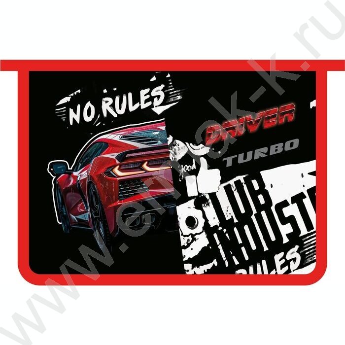 Папка д/тетрадей А5 пластик молния сверху No rules | Фото 1