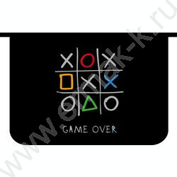 Папка д/тетрадей А5 пластик молния сверху, печать на картоне Game over NEW | Фото 1