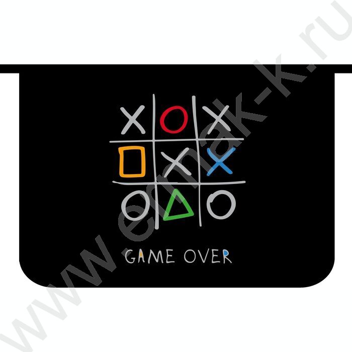 Папка д/тетрадей А5 пластик молния сверху, печать на картоне Game over | Фото 1
