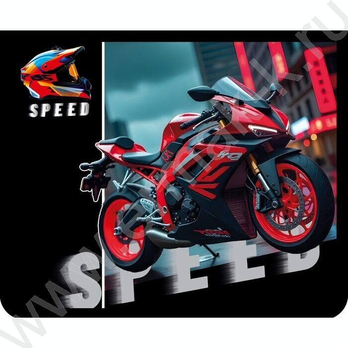 Папка д/тетрадей А5 пластик молния сверху, печать на картоне Moto | Фото 1