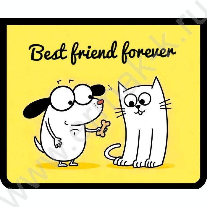 Папка д/тетрадей А5 пластик молния сверху, печать на картоне Друзья навсегда | Фото 1