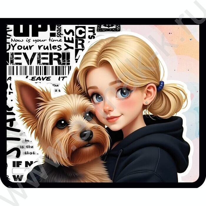 Папка д/тетрадей А5 пластик молния сверху, печать на картоне Мы друзья | Фото 1