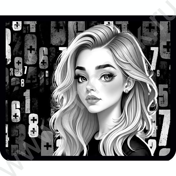 Папка д/тетрадей А5 пластик молния сверху, печать на картоне Стильная девушка | Фото 1