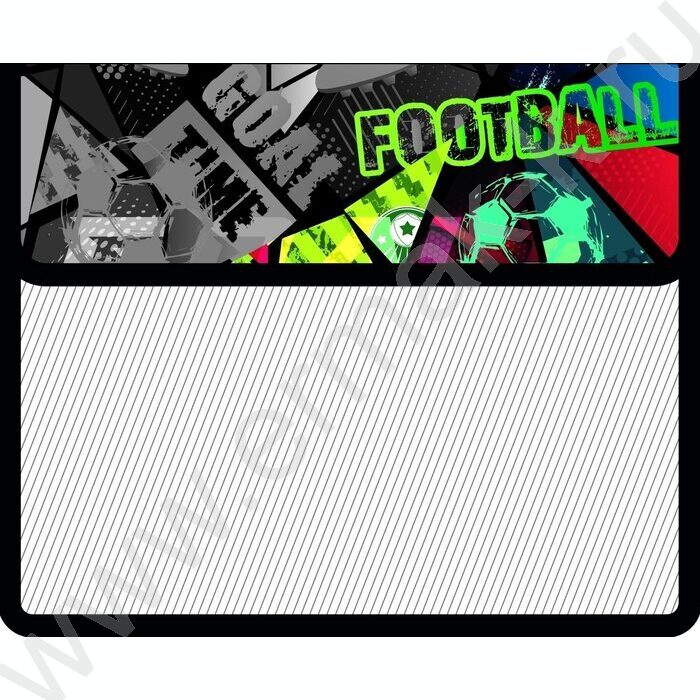 Папка д/тетрадей А5 пластик на липучке 2отд. Goal time | Фото 1