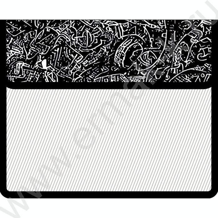 Папка д/тетрадей А5 пластик на липучке 2отд. Абстракция | Фото 1