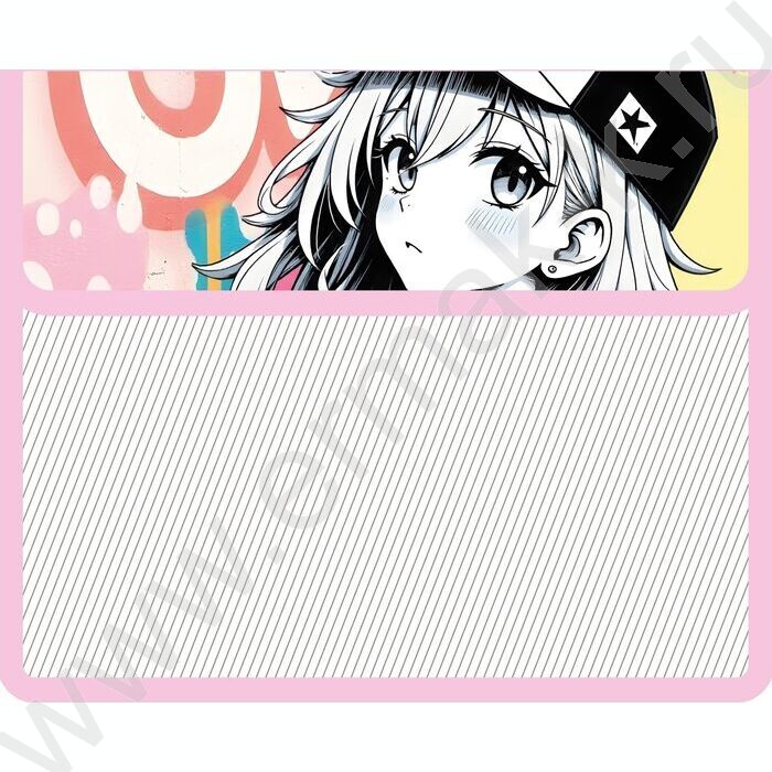 Папка д/тетрадей А5 пластик на липучке 2отд. Аниме девушка | Фото 1