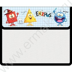 Папка д/тетрадей А5 пластик на липучке 2отд. Весёлые фигуры NEW | Фото 1